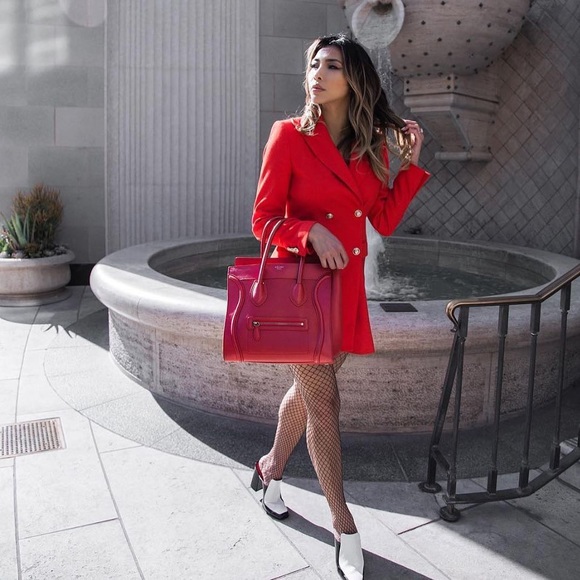 CELINE Orange Leather Medium Phantom Luggage Tote - Picture 2 of 8